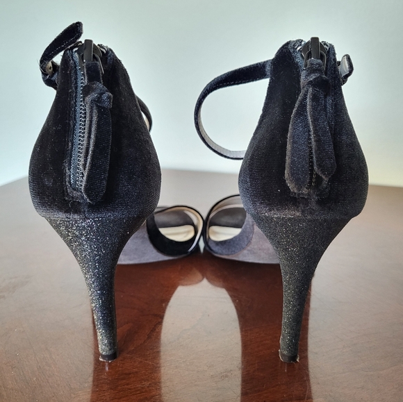 Black Velvet Cole Haan Clara Grand Sandal 85mm Women Shoes Size 9B - W09915 - Picture 5 of 11